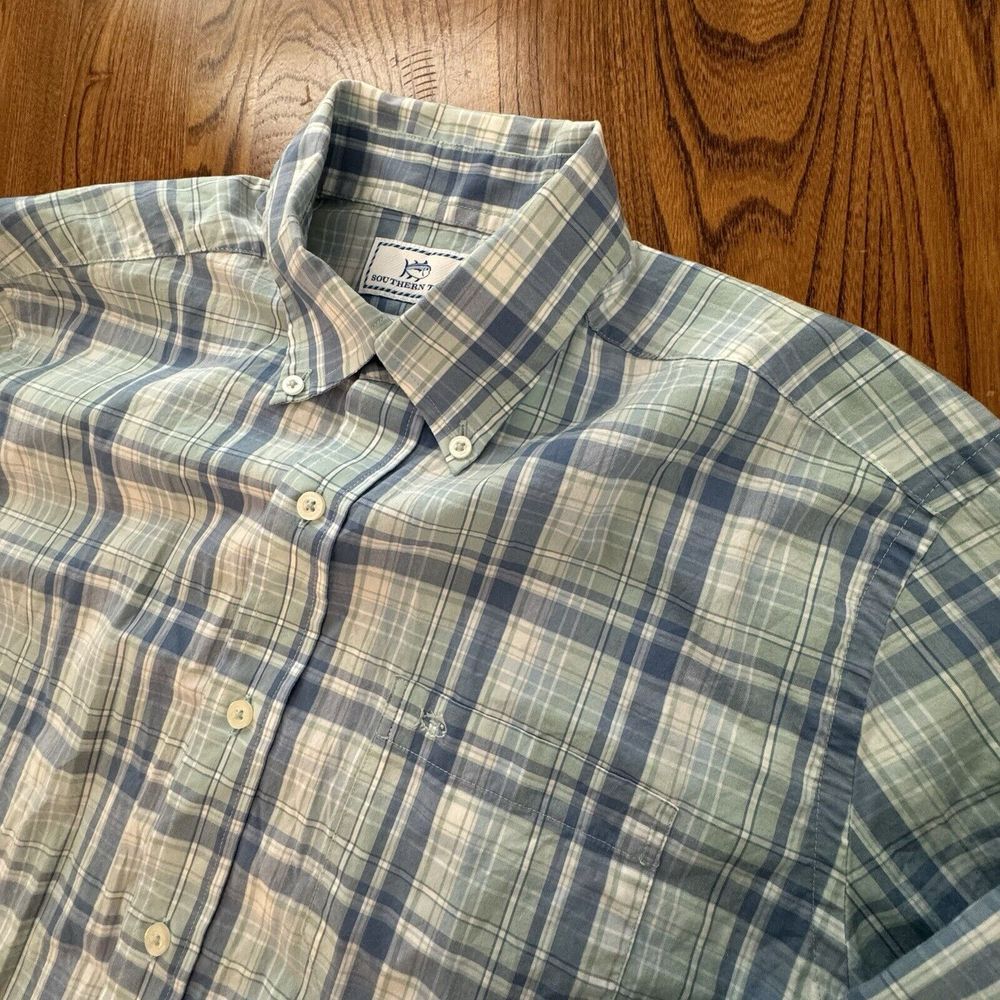 Southern Tide Classic Fit Button Down Blue Long Sleeve‎ Shirt Men's Size M